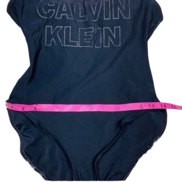 Calvin Klein Black One Piece Swimsuit - Size 6 - Picture 9 of 11